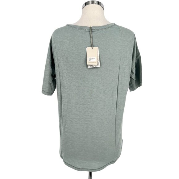 Barefoot Dreams Malibu Collection Slub Jersey Tee Waterfall Size Medium NWT - Picture 6 of 12